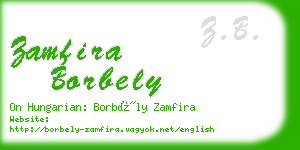 zamfira borbely business card